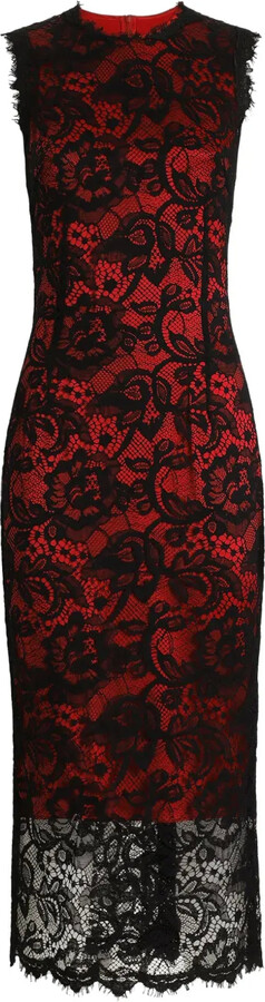 Dolce & Gabbana Floral-Lace Midi Dress