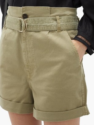 Frame Safari Cotton-blend Twill Cargo Shorts - Khaki