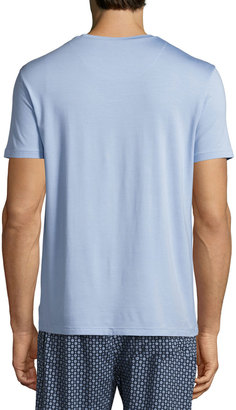 Derek Rose Basel Crewneck Lounge T-Shirt, French Blue