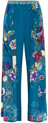 Camilla Floral-print Silk Crepe De Chine Wide-leg Pants