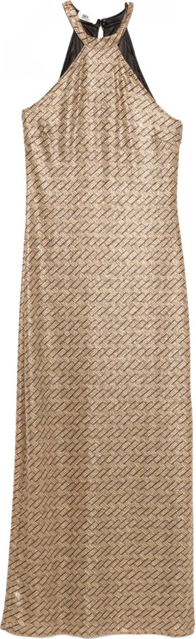 Siyu Tallis halterneck patterned maxi dress