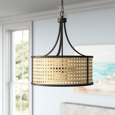 Bayou Breeze Raynham 6 - Light Unique Drum Pendant