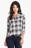 Thumbnail for your product : Foxcroft Distressed Plaid Shirt (Petite)