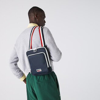 Lacoste Men's Classic Tricolour Shoulder Strap And Badge Crossbody Bag