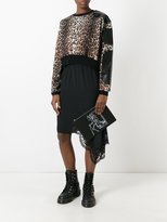 Thumbnail for your product : Givenchy leather panel cropped jumper