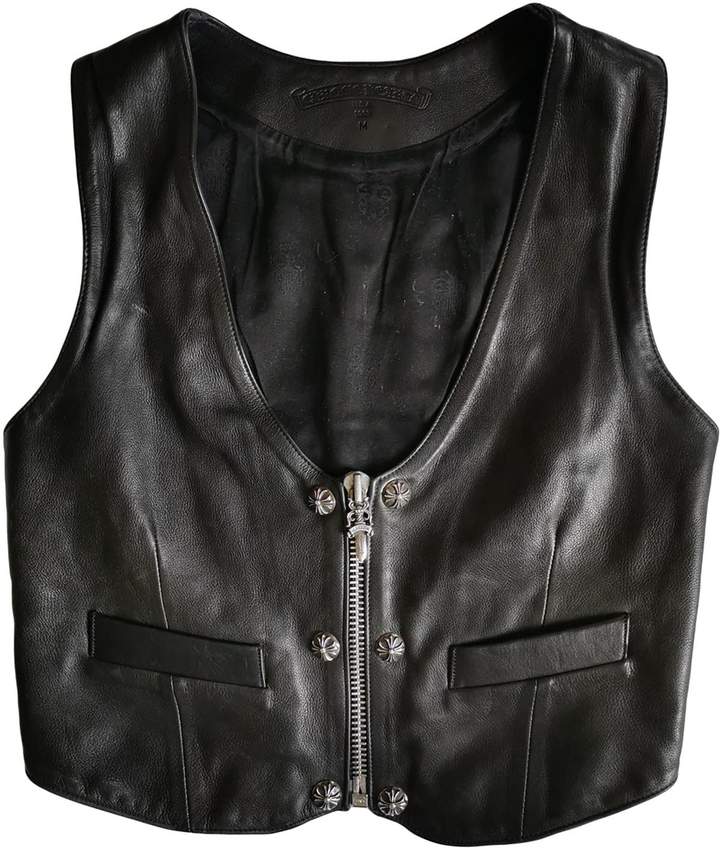 Chrome Hearts Black Leather Jackets - ShopStyle