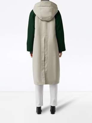 Burberry Detachable Hood Wool and Cotton Gabardine Car Coat