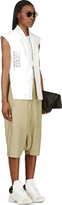 Thumbnail for your product : Rick Owens Green Drop-Crotch Shorts