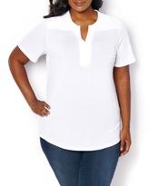 Thumbnail for your product : Penningtons Shaped Fit Split-Neck T-Shirt