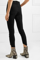 Thumbnail for your product : Rag & Bone Nina Cropped Distressed High-rise Skinny Jeans - Black
