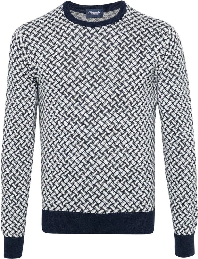 Drumohr Geometric Knit Pullover