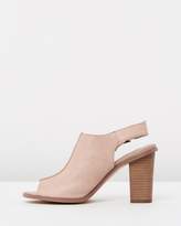 Thumbnail for your product : Walnut Melbourne Julia Leather Block Heel