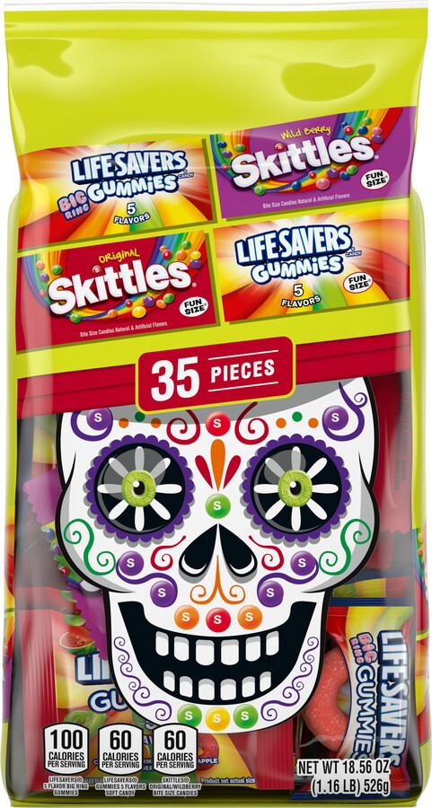 Mars Mixed Skittles and Life Savers Gummies & More Chewy Halloween Candy - 35 Ct Bulk Bag