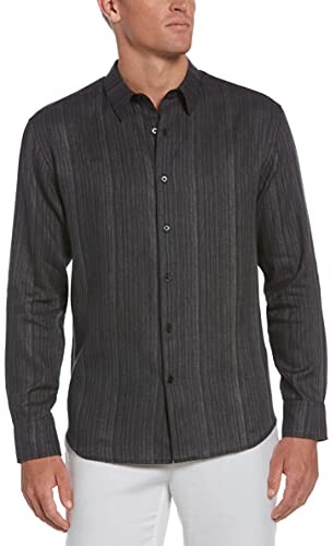 Cubavera Men's Long Sleeve L/C Shirt Tail Hem Dobby Guayabera - ShopStyle