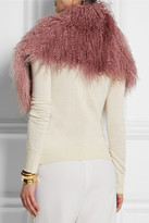 Thumbnail for your product : Karl Donoghue Ombré shearling scarf