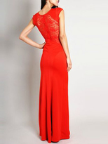 Thumbnail for your product : Choies Red Lack Plane Party Dress With Jag One Side