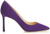 Thumbnail for your product : Jimmy Choo ROMY 85 Amethyst Suede Pointy Toe Pumps