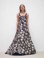 Thumbnail for your product : Rochas Piastra Radsmir Vanilla Flower-brocade Gown - Black Gold