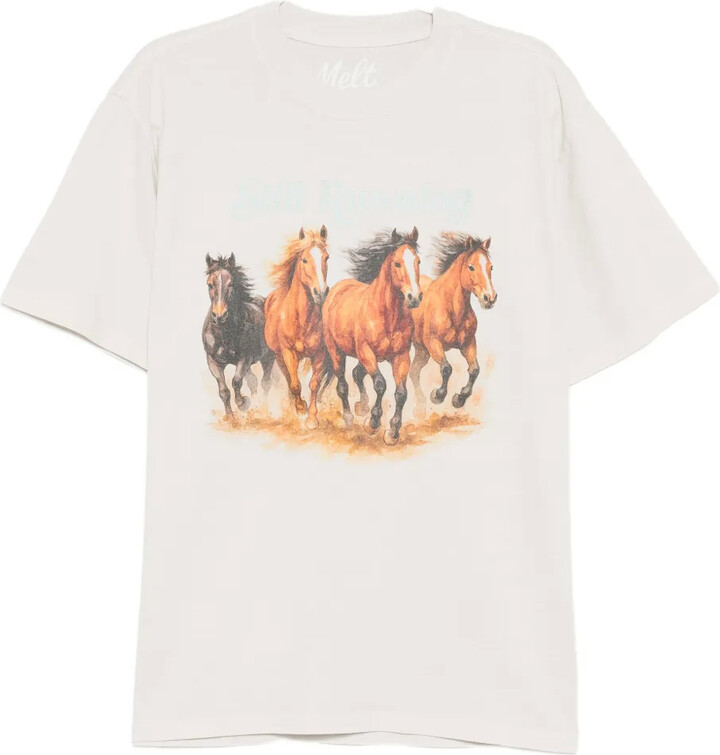 Melt horse-print T-shirt