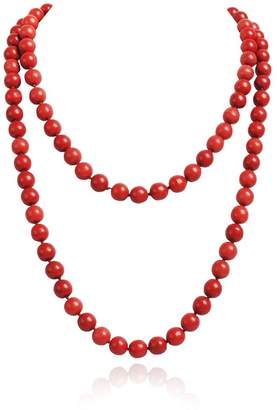 Jane Stone Elegant Two Layer Round Beads Classic Bib Necklace for Women(Fn1273-CA)
