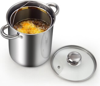 Cooks Standard Classic 4-Piece 12 Quart Pasta Pot Cooker Steamer Multipots, Stainless Steel