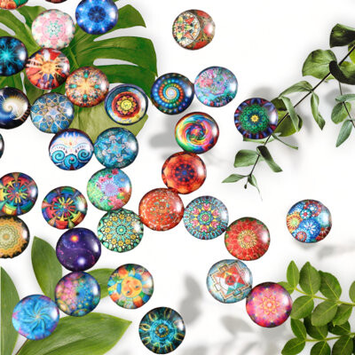 Pacific Funds 200pcs 12mm Assorted Round Mosaic Tiles