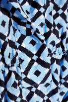 Thumbnail for your product : Marni Printed Silk Crepe De Chine Dress - Blue
