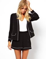Thumbnail for your product : ASOS Blazer with Contrast Piping