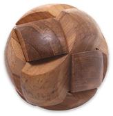 Thumbnail for your product : Handmade Teak Wood Round Puzzle from Indonesia, 'Tennis Ball'
