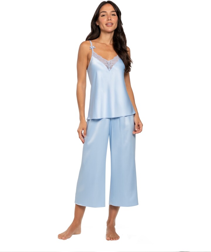 Linea Donatella Women's Jenna Floral Top & Cropped Pants, 2-Piece Set