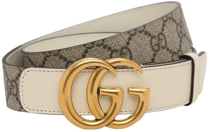 slå indenlandske Hr Gucci 3cm GG Marmont Supreme belt - ShopStyle