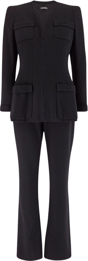 Chanel 1996 Runway Documented Haute Couture Black Jumpsuit And Jacket