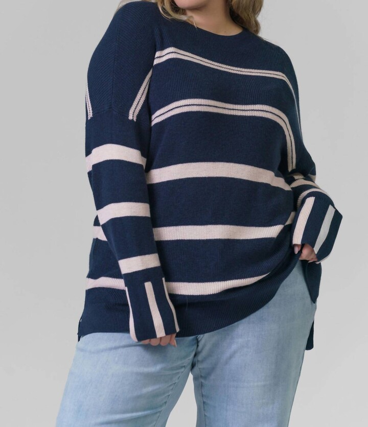 Nic+Zoe Opposites Attract Sweater - Plus Size In Indigo