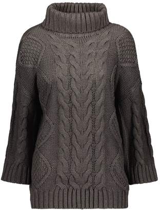 boohoo Oversized Roll Neck Cable Sweater