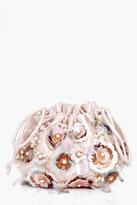 Thumbnail for your product : boohoo Lucie Bridal Floral Pouch Cross Body Bag