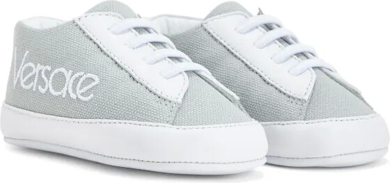 Logo-Embroidered Canvas Sneakers
