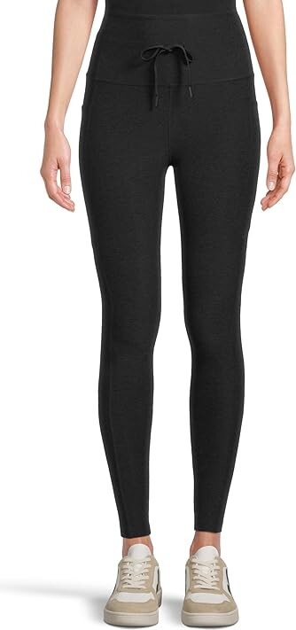 Beyond Yoga Spacedye Go Pocket Midi Leggings Women's Clothing Darkest Night : SM (US Women's 4-6), Elastane/Polyester