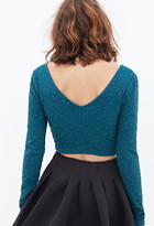 Thumbnail for your product : Forever 21 Textured Floral Crop Top