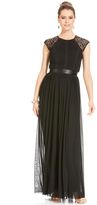 Thumbnail for your product : JS Boutique Ruched Lace-Back Gown