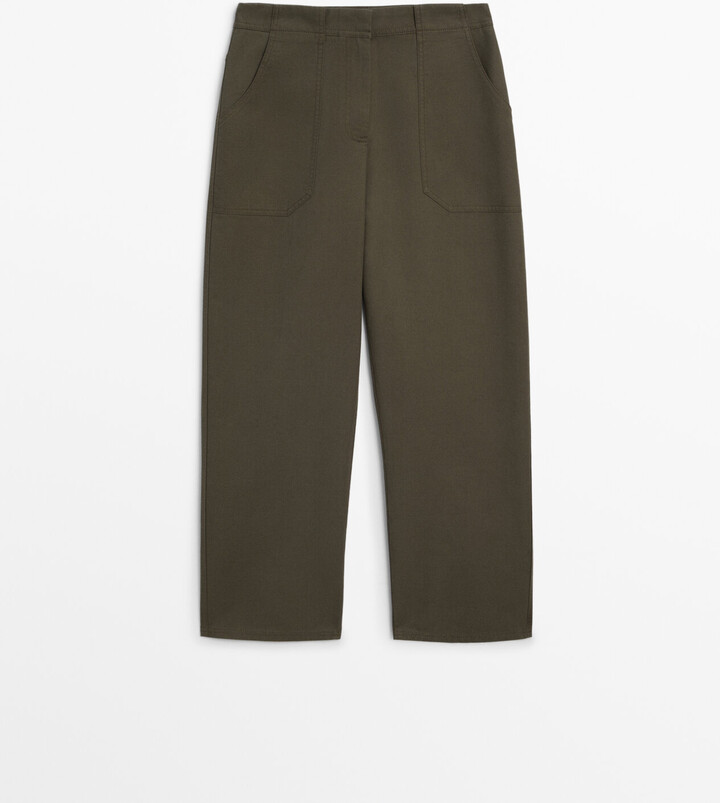 Massimo Dutti Barrel Fit Carpenter Trousers - ShopStyle Pants