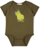 Thumbnail for your product : Collina Strada SSENSE Exclusive Baby Khaki Pear Printed Bodysuit