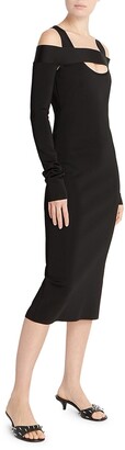 Givenchy Cold-Shoulder Midi Dress