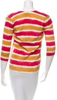 Thumbnail for your product : Fendi Striped V-Neck Cardigan