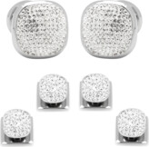 Thumbnail for your product : Cufflinks Inc. White Preciosa Pave Cuff Links Stud Set