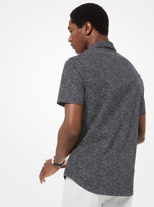 Michael Kors Slim-Fit Printed Stretch-Cotton Shirt