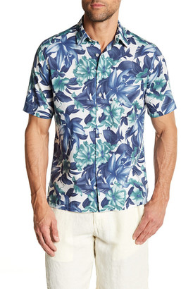 Gant Beach Print Poplin Short Sleeve Regular Fit Shirt