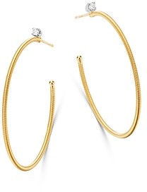 Marco Bicego 18K Yellow & White Gold Bi49 Diamond Hoop Earrings - 100% Exclusive