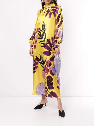 F.R.S For Restless Sleepers floral satin shirt dress