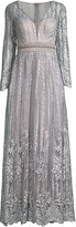 Thumbnail for your product : Mac Duggal Beaded Metallic Evening Gown