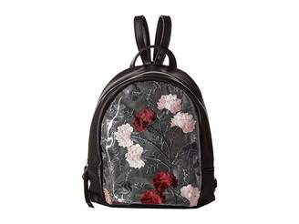 T-Shirt & Jeans Clear Backpack with Flowers Backpack Bags